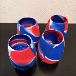 Vibrant Swirl Silicone Stemless Wine Tumblers